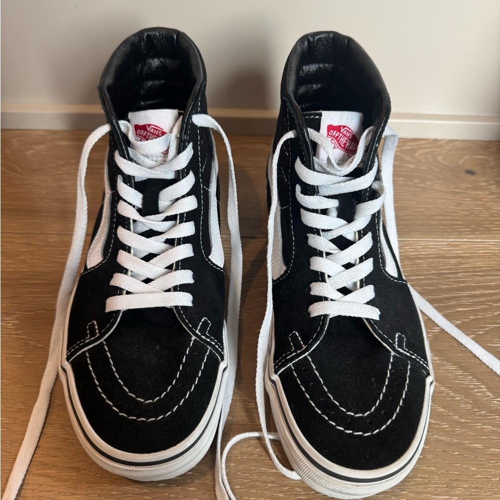 Vans Black and White High-Top Sneakers